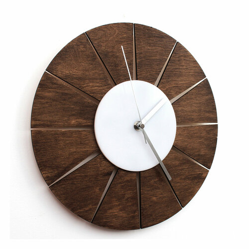 Часы настенные из дерева с бесшумным механизмом 30 см.
