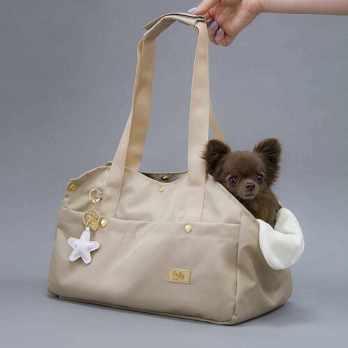 Летняя сумка слинг для маленьких собак бежевая Puffy Австралия