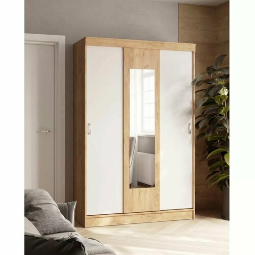 Шкаф-купе Бася Тайм Лофт Экспесс белый дуб крафт золотой13002000500 11299₽