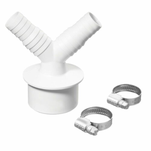 Набор переходник D50V 4WG_50V_1625_2 для подключения сливного шланга с червячным хомутом 16х25 2 входа