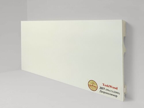 Изображение товара Плинтус из дюрополимера Teckwood Белый ДП7, матовый, влагостойкий, 99х15х2000мм