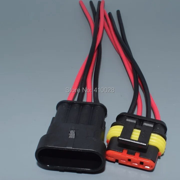Shhworldsea 1P 2P 3P 4P 5P 6P 18AGW 14CM Водонепроницаемый электрический автоматический разъем «папа-мама» с жгутом проводов для автомобиля, 4P 1pair male female