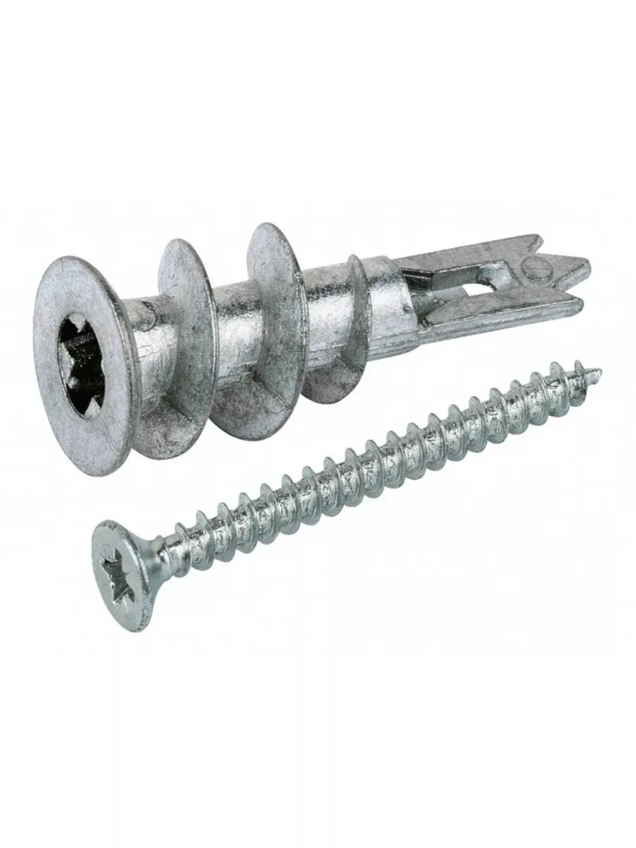 Дюбель для гипсокартона (дрива), с саморезом 4,5*40, 2 шт — фото 1