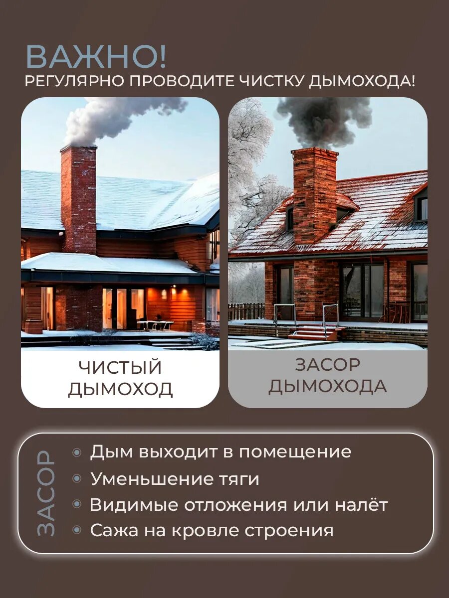 Средство для чистки дымохода "Счастливый Трубочист", 100г, 1 шт — фото 1