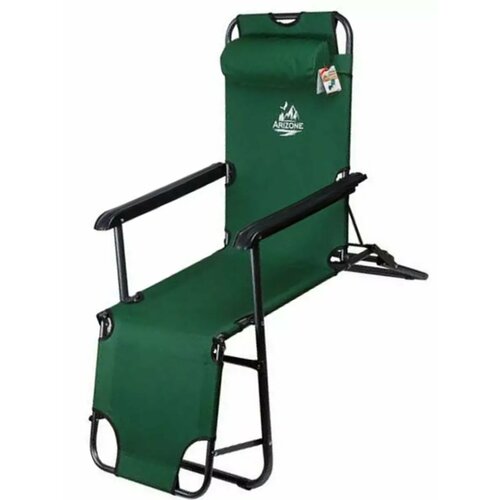 Кресло-шезлонг складное, AR-1-GN, ARIZONE, зеленое, нагрузка до 120 кг (AR-1-GN)