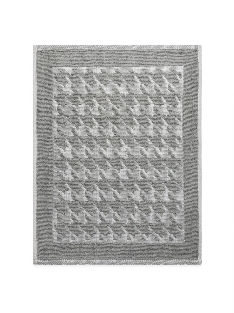 Коврик универсальный DeNASTIA 60x80см, букле, хлопок, цвет серый/белый — фото 1