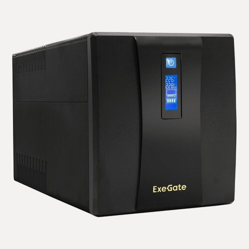 Изображение товара ИБП ExeGate SpecialPro Smart LLB-1200. LCD. AVR.4SH. USB 1200 ВА/750 Вт, LCD, AVR, 4 розетки