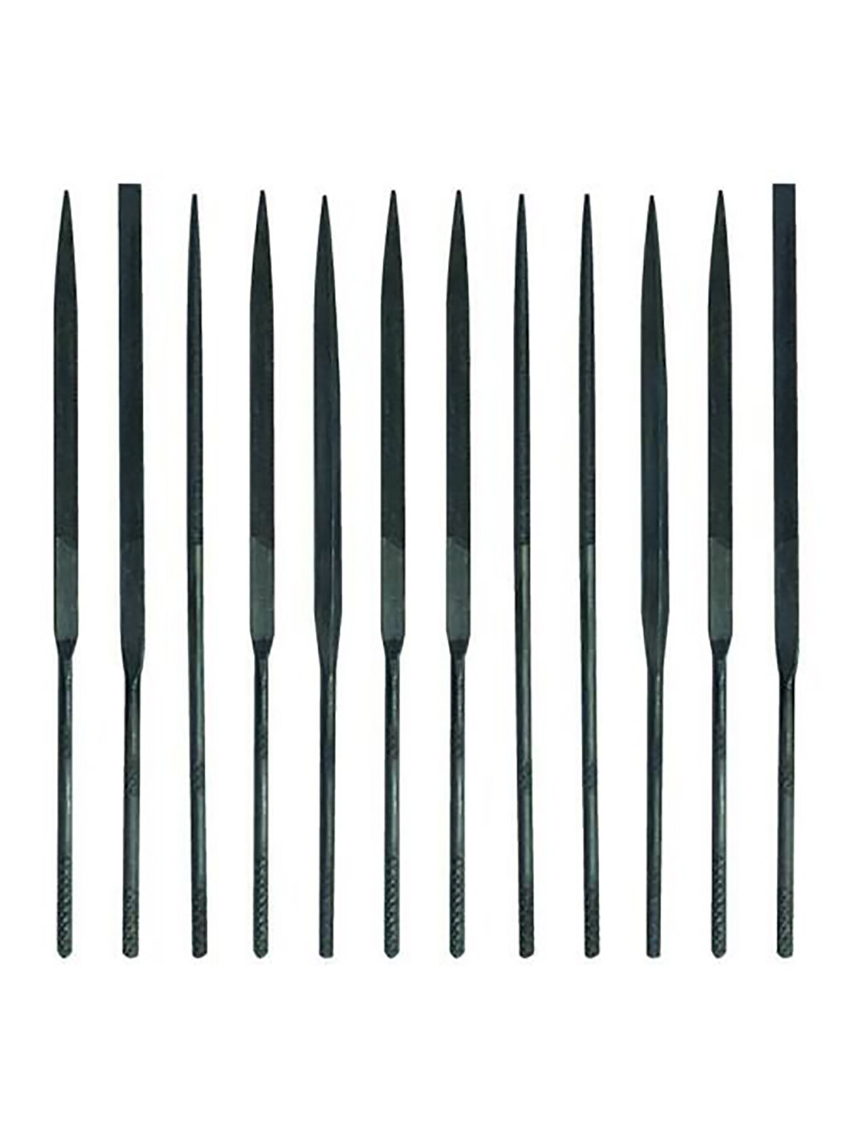 Набор из двенадцати надфилей разных форм, 100 мм, рабочая часть 45 мм, Excel