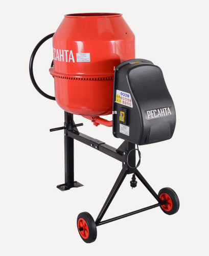 Изображение товара Бетономешалка Ресанта БМ-130Ч, 130 л, 32 об/мин, 550 Вт, венец чугун