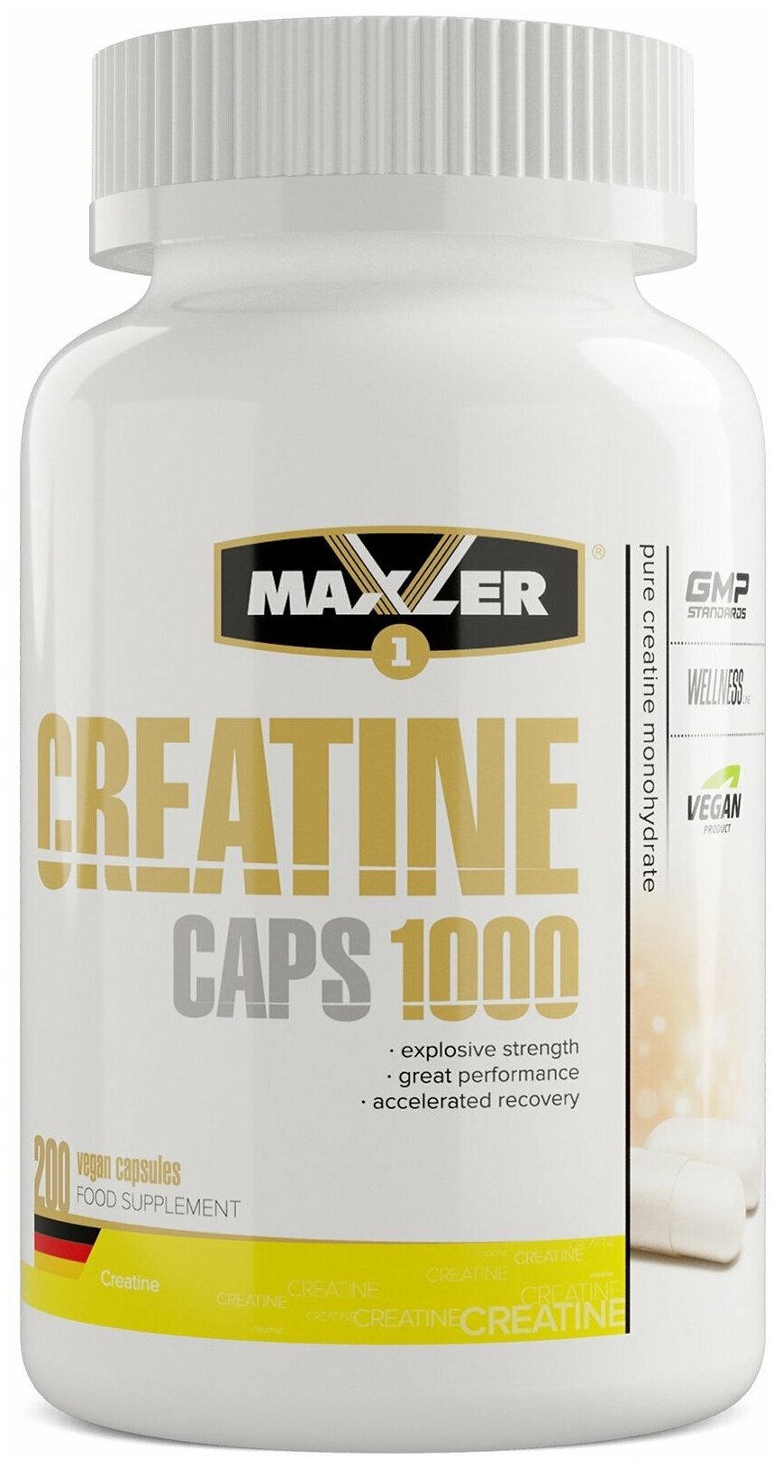 Креатин моногидрат Maxler Creatine Caps 1000, 200 капсул