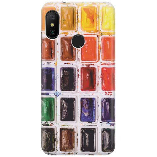 фото Силиконовый чехол на xiaomi mi a2 lite / redmi 6 pro / сяоми ми а2 лайт / редми 6 про с принтом "палитра красок" gosso