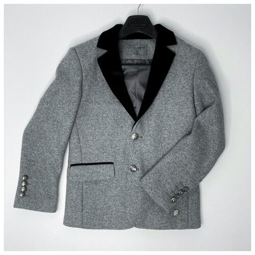 Пиджак playToday, размер 134, серый