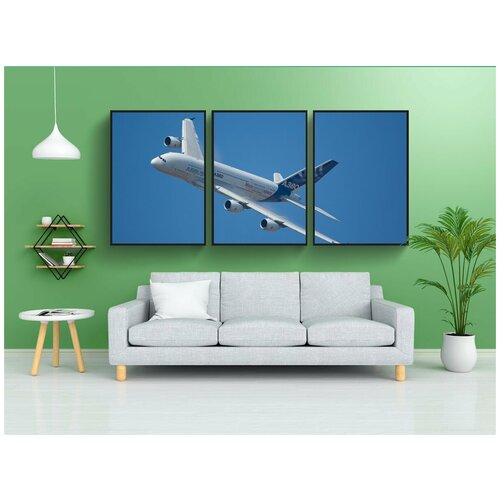 фото Набор модулных постеров для интерьера "самолеты, авиасалон, воздух14" 60x90 см. в тубусе, без рамки lotsprints