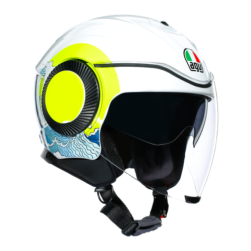 фото Шлем agv orbyt multi sunset white/yellow- fluo s