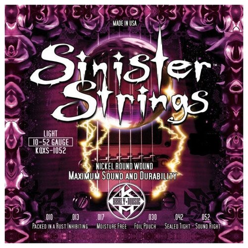 Струны для электрогитары Kerly Sinister Strings Kqxs-1052 (10-52)