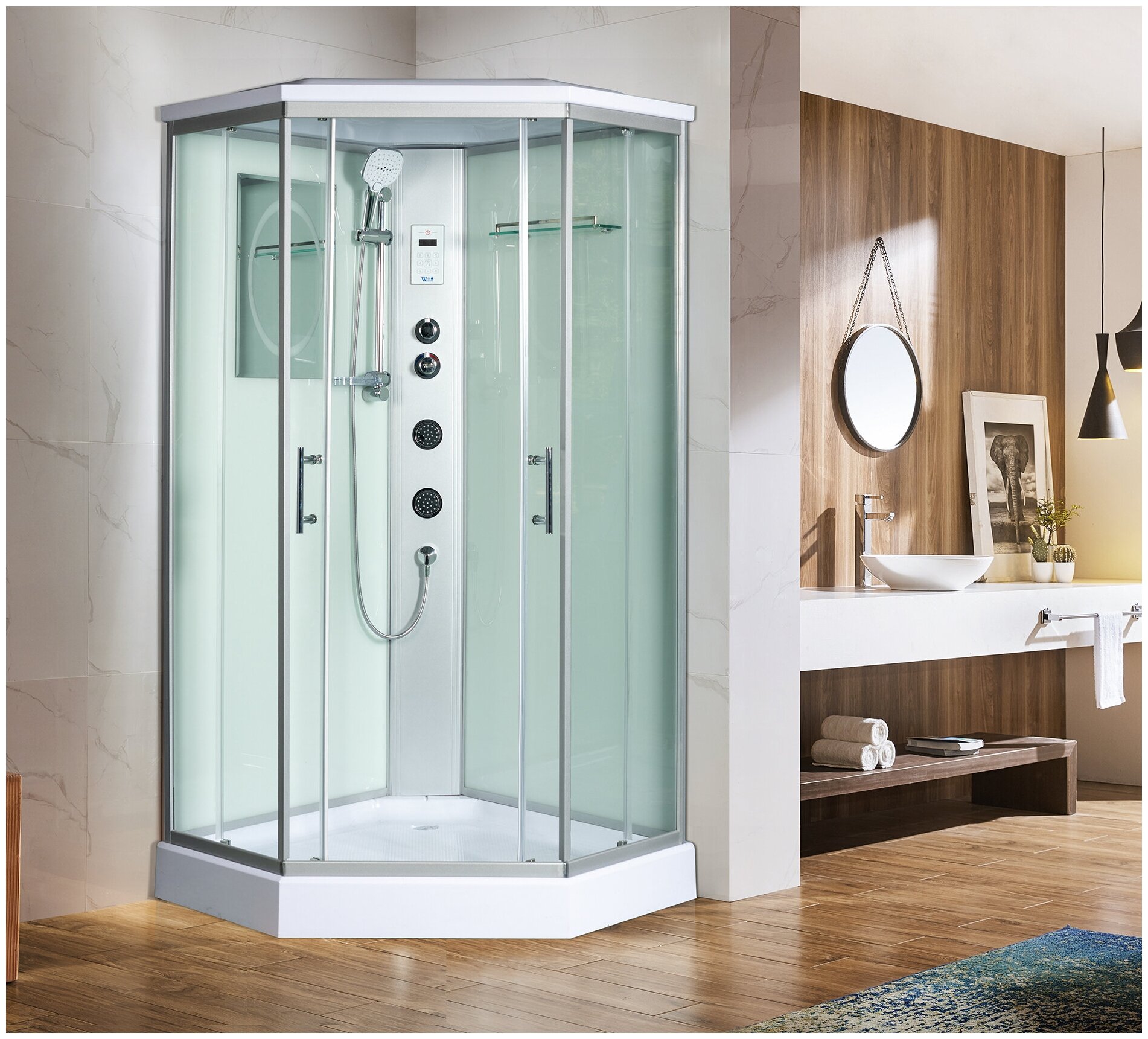 фото Душевая кабина WeltWasser NESSE 904 WW500 90х90 см