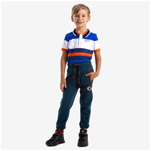 фото Брюки для мальчиков kapika ikbcp01-z3 синий, размер 122
