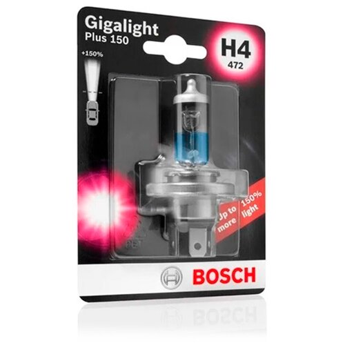 Лампа H4 12V 60/55W GIGALIGHT+150