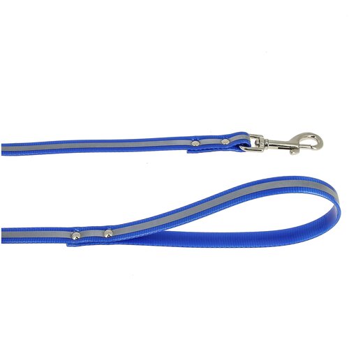 Поводок Каскад со светоотражающей полосой синий для собак (200 x 2 см, Синий)