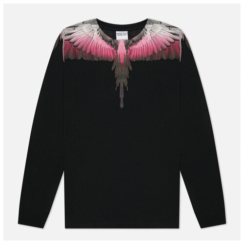 фото Мужской лонгслив marcelo burlon wings regular чёрный , размер s