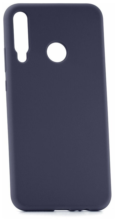 Чехол на Huawei P40 Lite E Kruche Silicone Plain Midnight blue,противоударный пластиковый кейс,защитный силиконовый бампер,софттач накладка однотонная