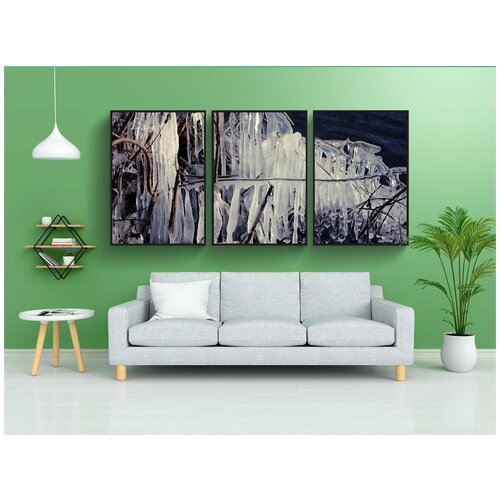 фото Набор модулных постеров для интерьера "сосулька, мороженое, ветви" 60x90 см. в тубусе, без рамки lotsprints