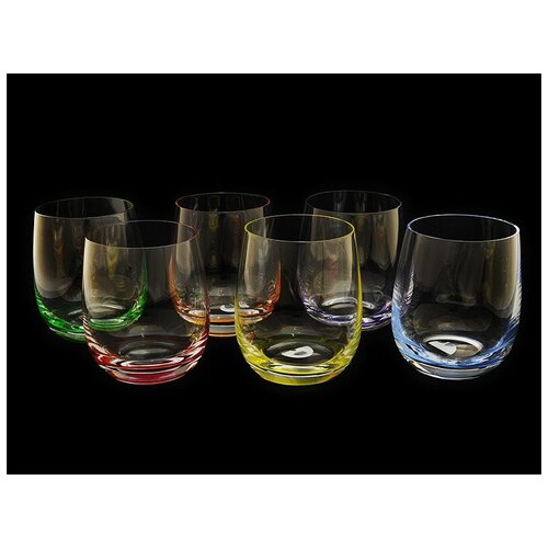 фото Набор стаканов для виски разноцв. дно 6 штук (rona)