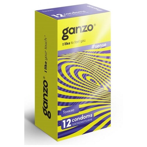 Презервативы Ganzo Sense, 12 шт. презервативы ganzo sense 12 шт