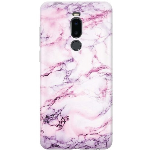 фото Re:paчехол - накладка artcolor для meizu note 8 с принтом "фиолетовый мрамор"