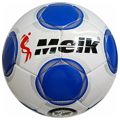 фото Мяч футбольный "meik-077-44" 2-слоя, tpu+pvc 2.7, 400-410 гр., машинная сшивка