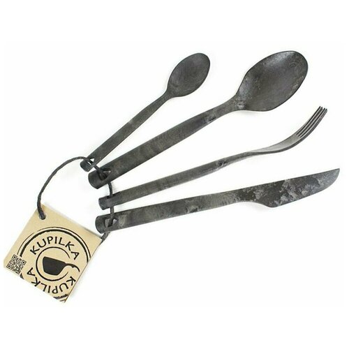 Набор столовых приборов KUPILKA CUTLERY, черный набор столовых приборов modern bronze 24пр attribute cutlery dmc145