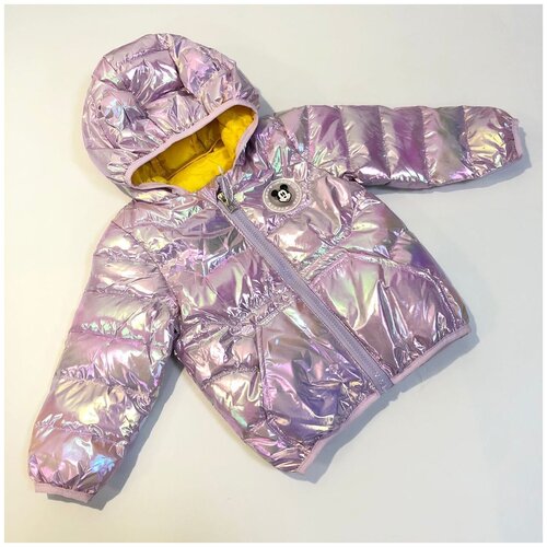 фото Демисезонная куртка для девочки спиногрызы мики лак сиреневый 104р-р