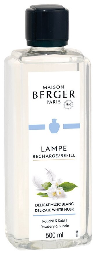 Аромат для лампы Берже Maison Berger белый мускус (Delicate White Musk), 500 мл