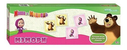 Настольная игра Step Puzzle Мэмори Маша и Медведь, для детей (80207)