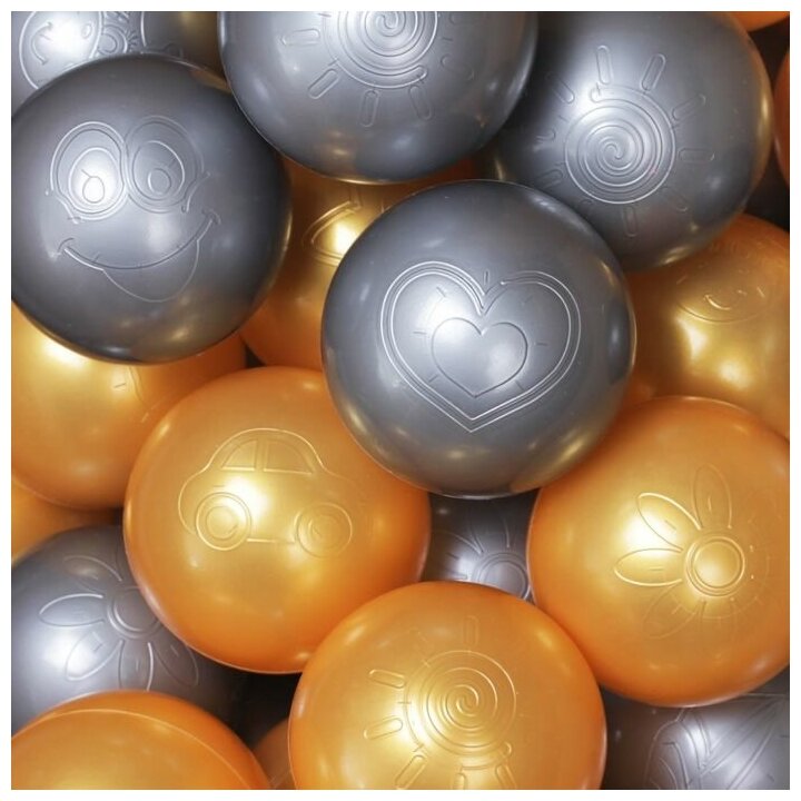 Набор шаров 100 шт золотой, серебрянный 2390639 - фотография № 2
