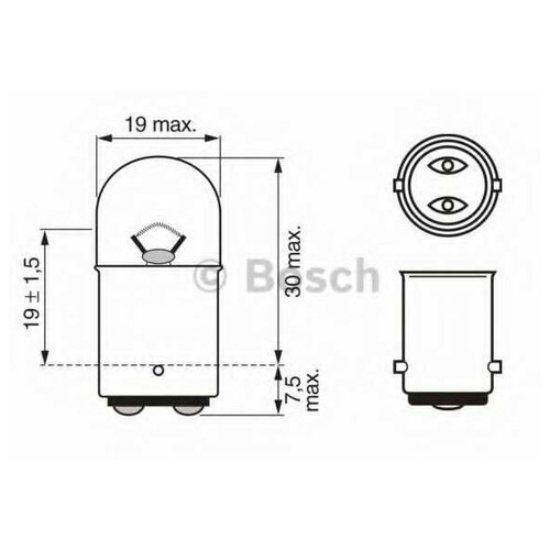 Лампа накаливания основного света HCV Bosch 1987302527