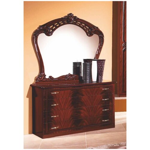 Комод с зеркалом Alba Ольга цвет могано