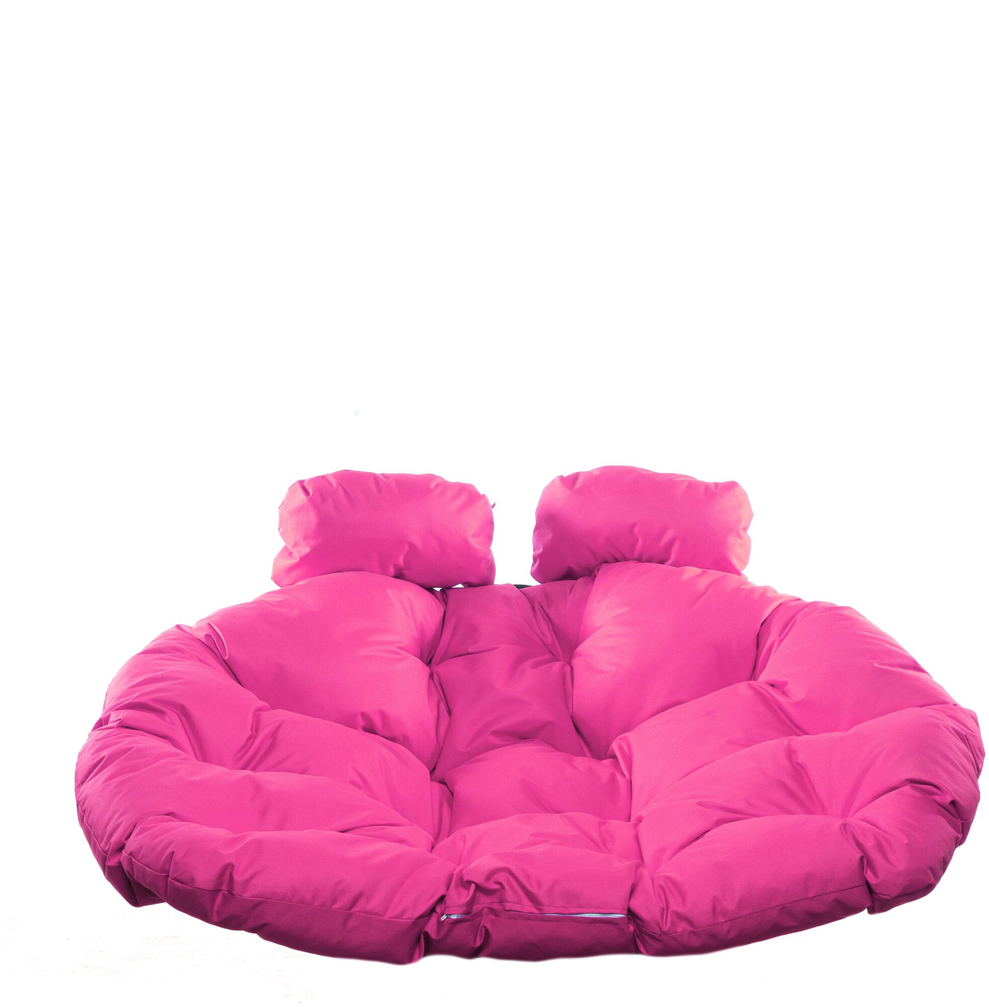 Подвесное кресло m-group для двоих серое, розовая подушка - фотография № 18