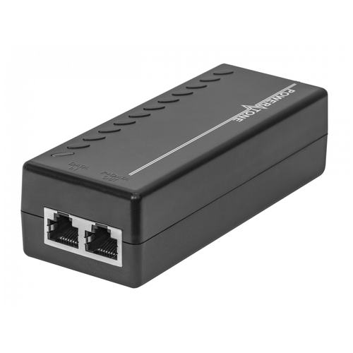 POWERTONE PoE инжектор неуправляемый PI-154-1A, 1x10/100/1000BASE-T 802.3af, PoE бюджет 18Вт (уценка)