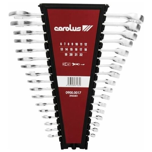 Набор комбинированных гаечных ключей Carolus 2945401 6-22мм 17шт.