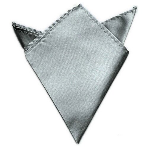 фото Нагрудный платок мужской атласный однотонный стальной серый 2beman