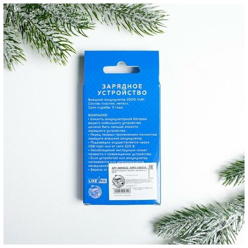 Like me Портативный аккумулятор Real men 2500 mAh 6 х 95 см 89700₽