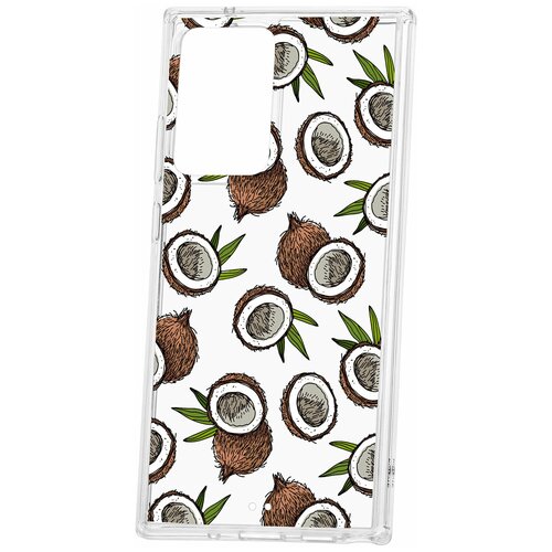фото Чехол на samsung galaxy note 20 ultra kruche print кокосы / чехол для samsung / чехол с рисунком / чехол с принтом / чехол для самсунг / чехол для самсунг / бампер на гелакси / чехол накладка для гэлэкси / противоударная накладка для samsung galaxy / защита для galaxy / защита на samsung / cиликоновый чехол для samaung galaxy / пластиковый чехол на самсунг / защитный чехол для самсунг / чехольчик / защита телефона / ударопрочный чехол / галакси кruче