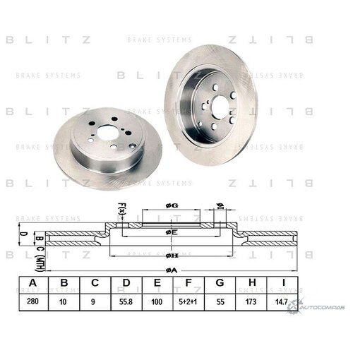 фото Диск тормозной blitz bs0220