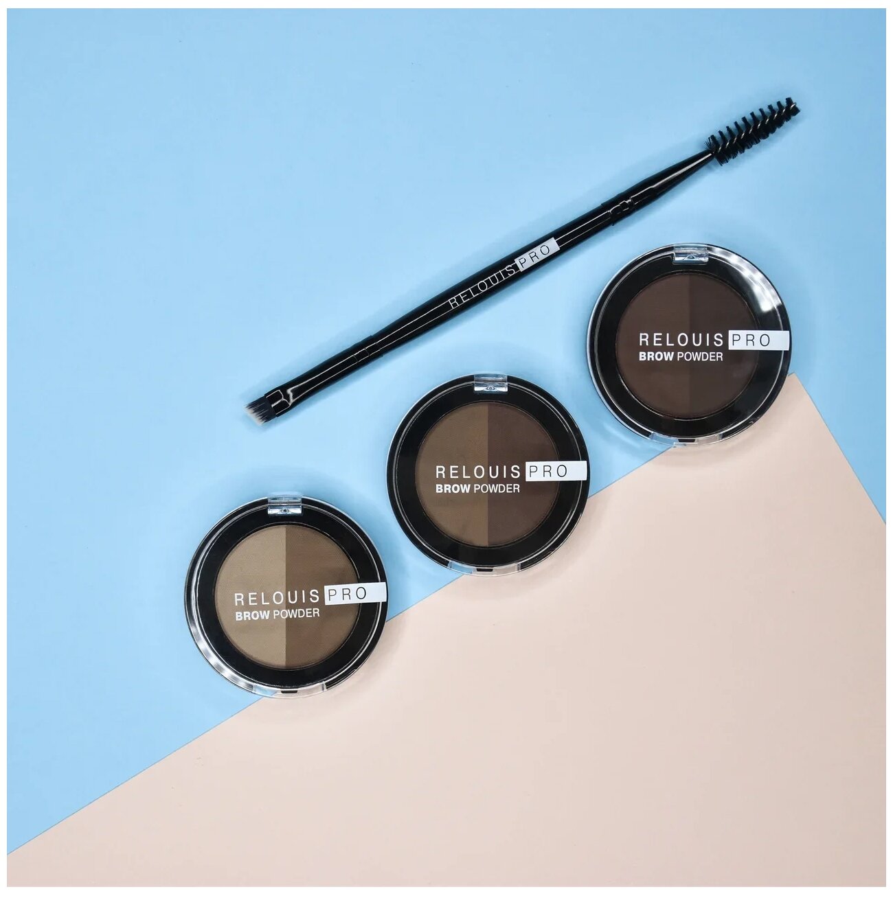 Тени для бровей Pro brow powder Relouis 3г тон 01 Blonde Релуи Бел ООО - фото №10