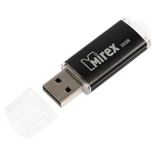 Флешка Mireх UNIT BLACK, 32 Гб, USB2.0, чт до 25 Мб/с, зап до 15 Мб/с, черная