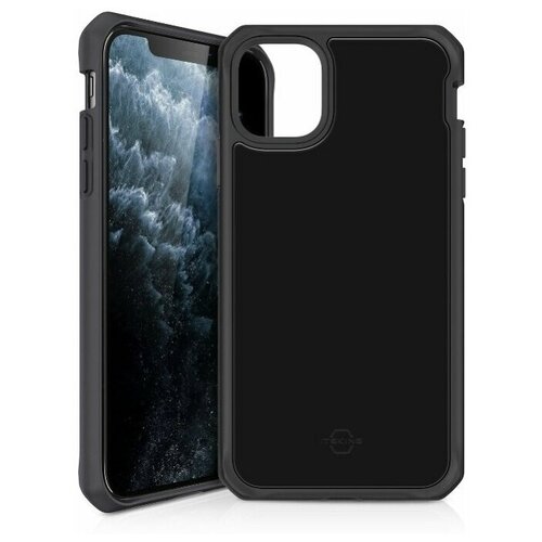 фото Чехол-накладка itskins hybrid glass ( iridium ) для apple iphone 11 pro 5,8" чёрный (apxe-iridm-blck)