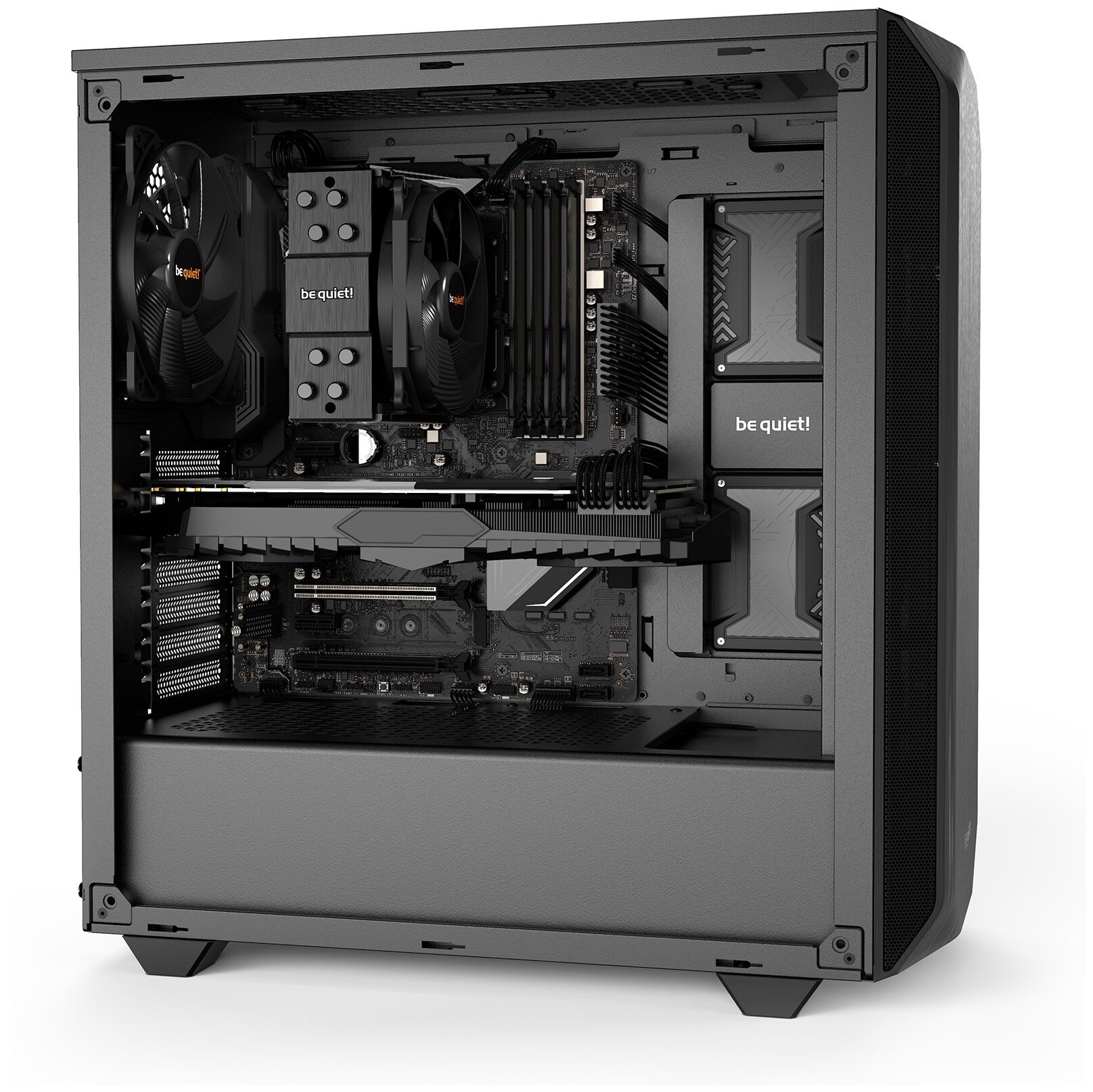 Корпус ATX Be quiet! BG036 без БП / 2х Pure Wings 2 140mm / 2xUSB 3.0 / audio - фото №6