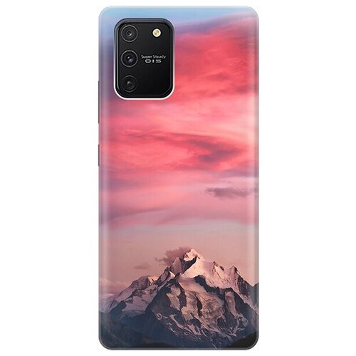 фото Ультратонкий силиконовый чехол-накладка для samsung galaxy s10 lite / a91 с принтом "горы и небо" gosso