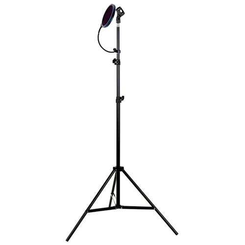 Напольная стойка JBH-G145 с поп-фильтром и держателем микрофона напольная стойка jbh g1t3 для микрофона с универсальным держателем для телефона шириной до 8 5 см